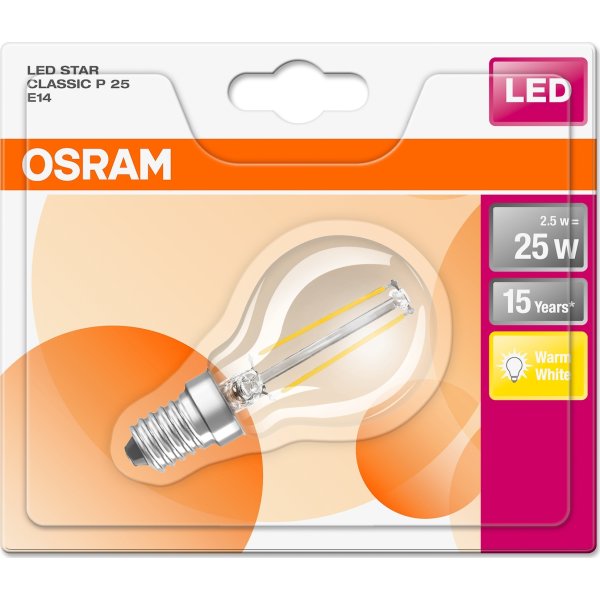 Osram Retro LED Kronepære klar E14, 2W=25W