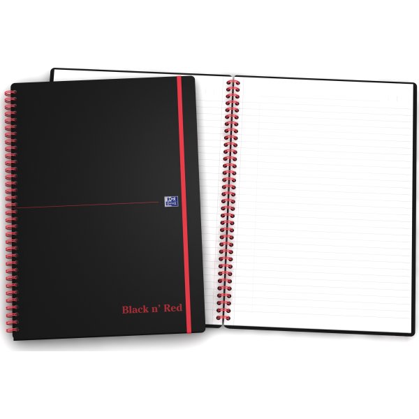 Oxford Black N' Red Anteckningsbok A4, linjerat
