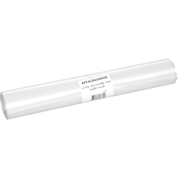 Sopsäckar 100 liter, transparenta, 10 st