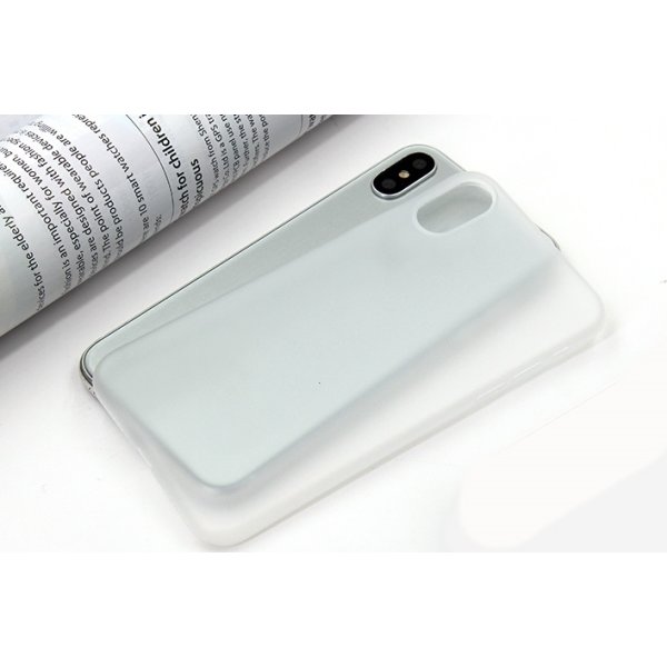 Twincase iPhone XS skal, transparent vit