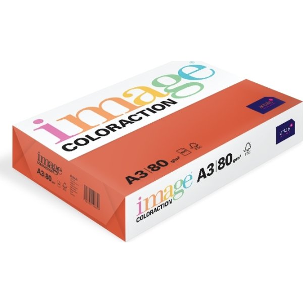Image Coloraction A3, 80g, 500ark, valmuerød