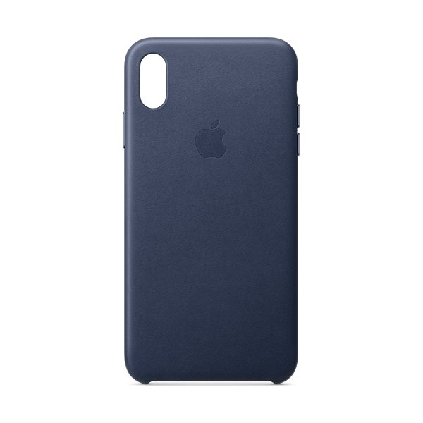 Apple cover til iPhone Xs Max i læder, midnatsblå
