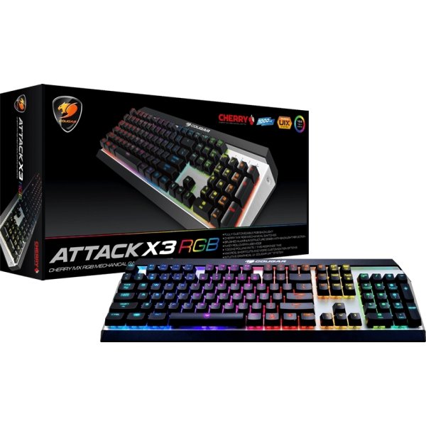Cougar gaming keyboard Attack X3 RGB (nordisk)