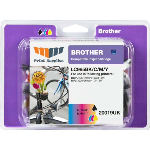 MM LC985 kompatibel Brother blækpatron, value pack