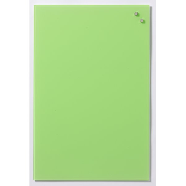NAGA Glassboard magnetisk glastavle 40x60 cm, grøn