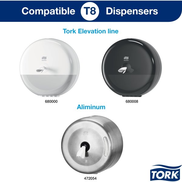 Tork T8 SmartOne Advanced toiletpapir, 2-lags