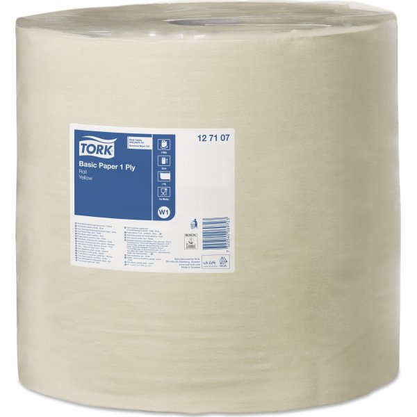 Tork W1 Basic Aftørringspapir, gul
