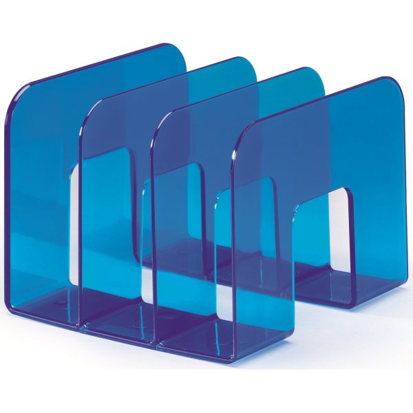 Durable bogstøtte / katalogholder, transparent blå