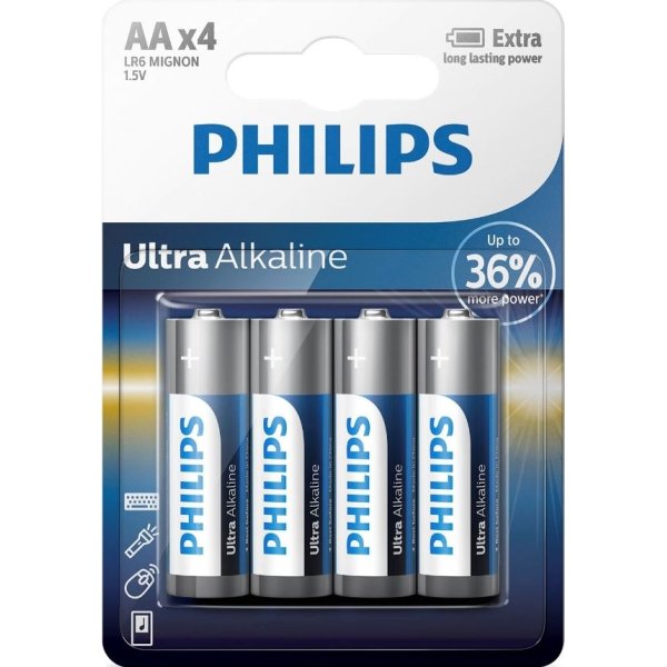 Philips Ultra Alkaline Batterier str. AA