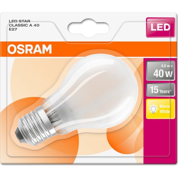 Osram Retro LED-standardlampa, matt, E27, 6 W = 40