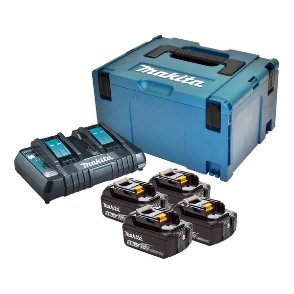 Makita Batteripakke, 4 x BL1850B + DC18RD