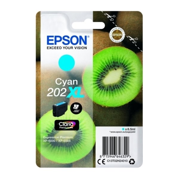 Epson T202 XL blækpatroner, cyan