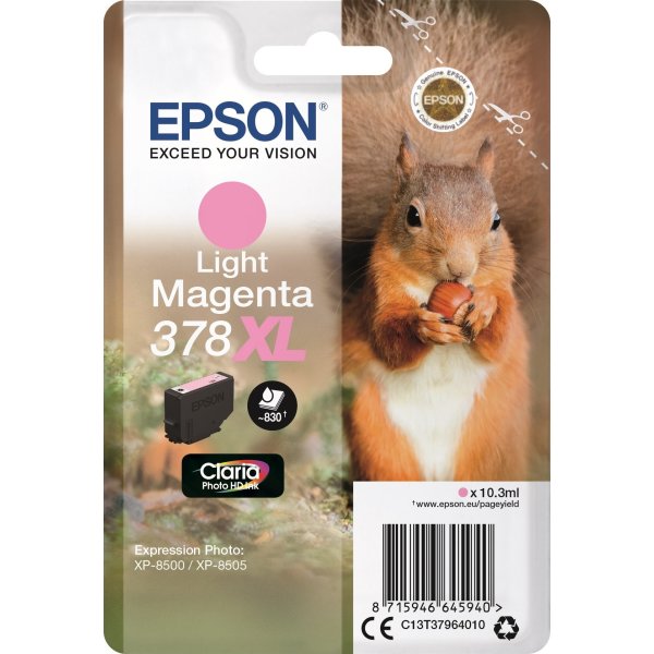 Epson T378 XL bläckpatron, ljus magenta