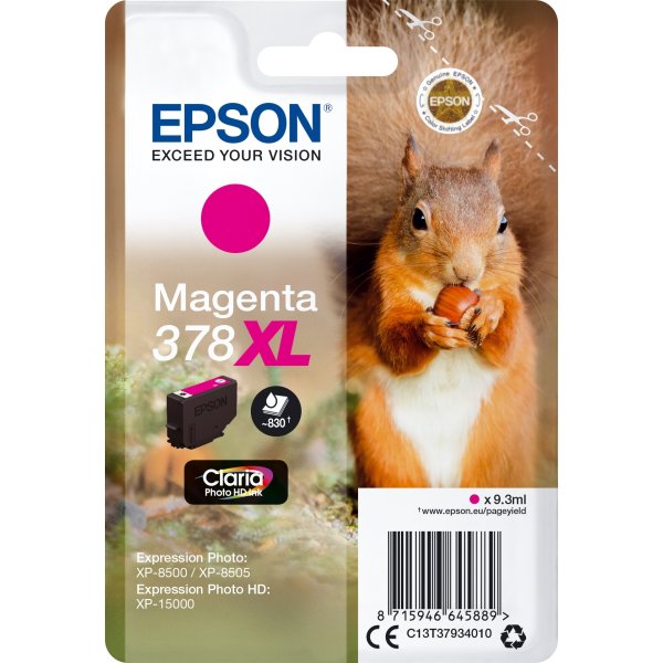 Epson T378 XL bläckpatron, magenta