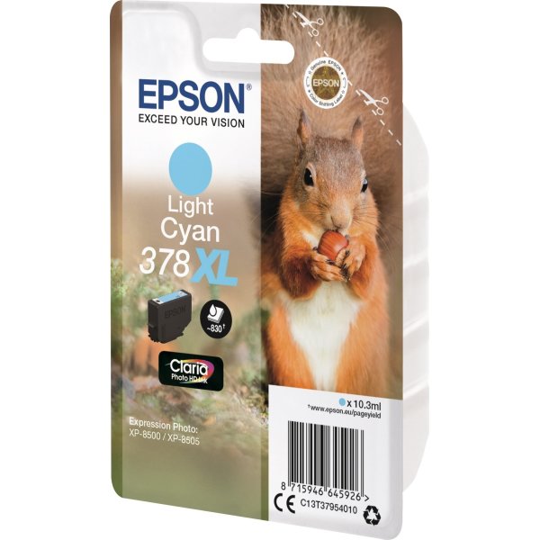 Epson T378 XL bläckpatron, ljus cyan