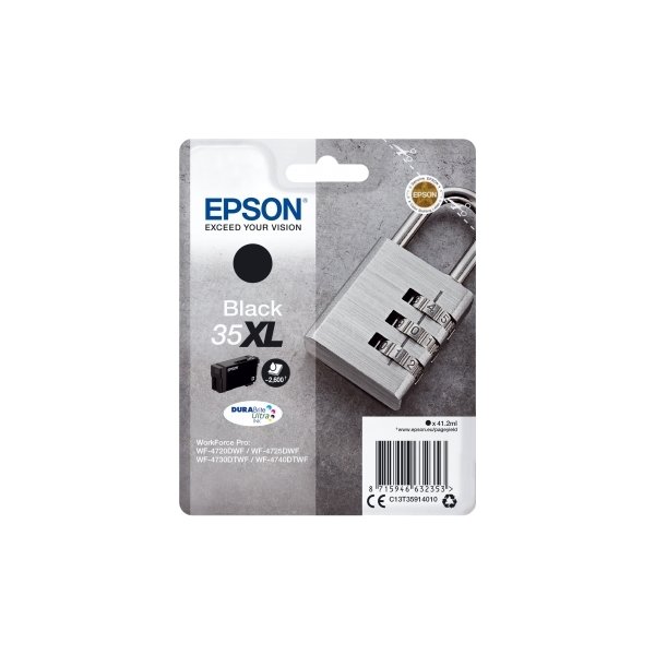 Epson T3591 XL blækpatron, sort, m/alarm, 1900s