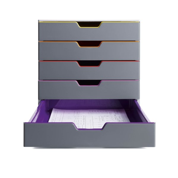 Durable Varicolor skuffekabinet, 5 skuffer