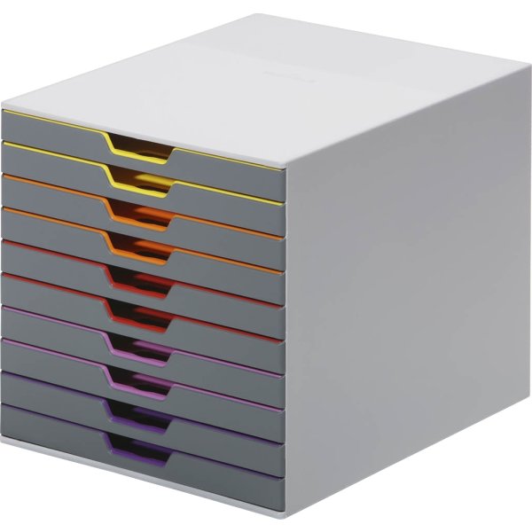 Durable Varicolor skuffekabinet, 10 skuffer