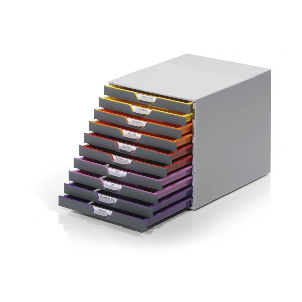 Durable Varicolor skuffekabinet, 10 skuffer