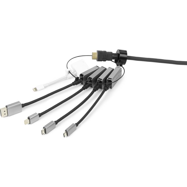 Vivolink Pro HDMI adapter ring, 5 porte, m/kabler