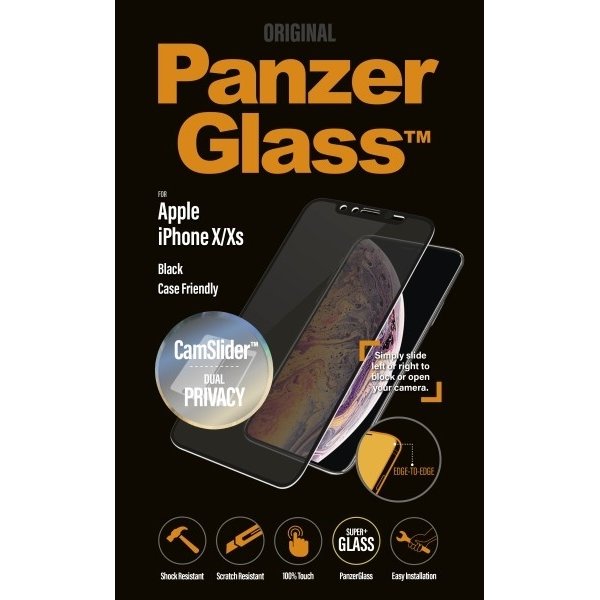 PanzerGlass CamSlider beskyttelse til iPhone X/Xs