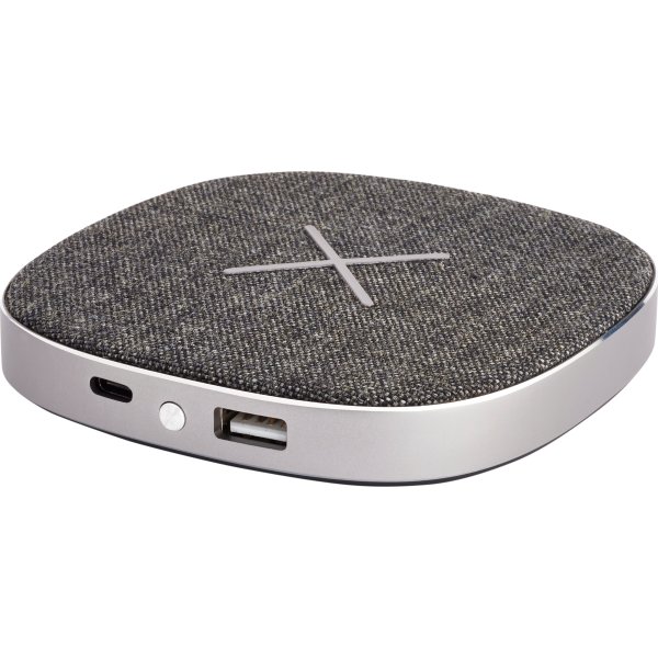 SACKit CHARGEit power bank og trådløs oplader, grå