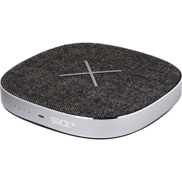 SACKit CHARGEit power bank og trådløs oplader, grå