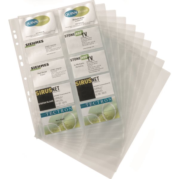 Durable Visifix visitkortsfickor A4, 10 st