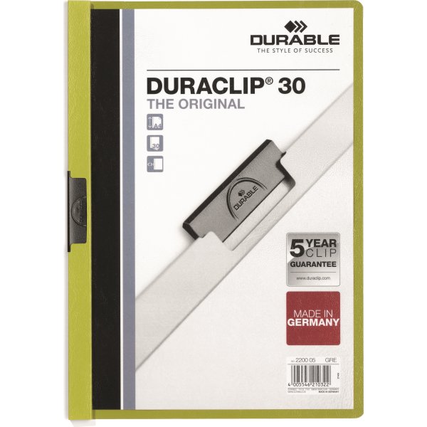 Durable Duraclip 30 klämmapp, grön