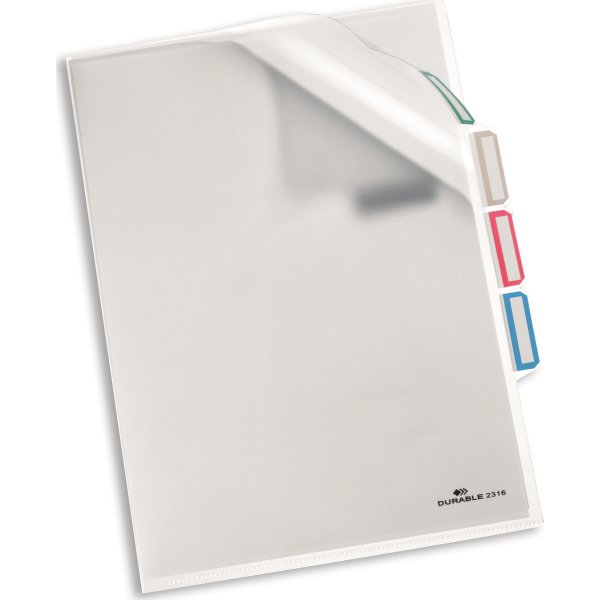 Durable plastmapp, A4, 3-delad, 5 st.