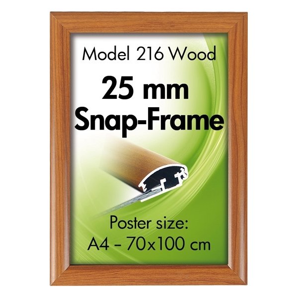Alu Plakatramme, Snap-frame, 50 x 70 cm, Brun