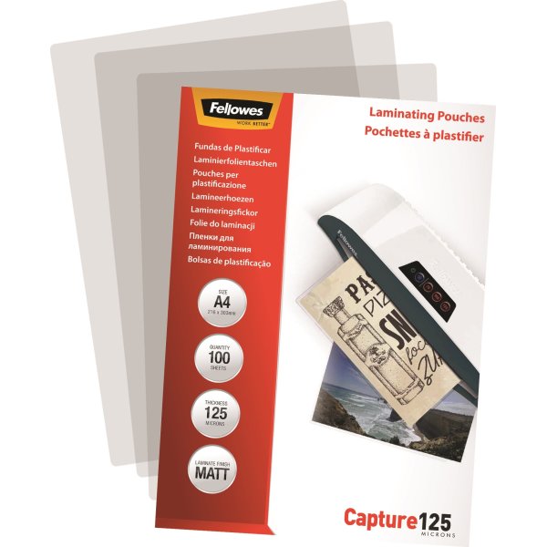 Lamineringsfickor Fellowes Capture A4 125 micron