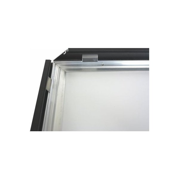 Alu Struktur Plakatramme, Snap-frame, 50x70, Sort
