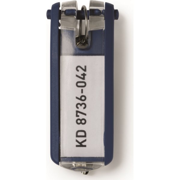 Durable Key Clip nyckelring/bricka, 6 st, blå