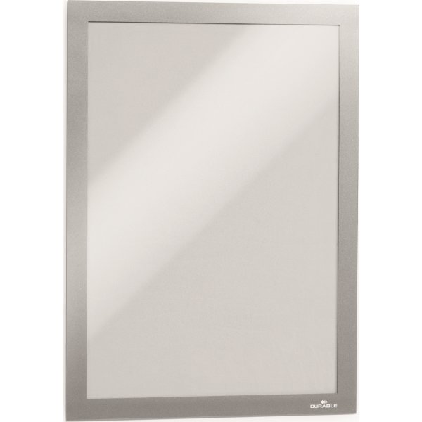 Durable Självhäftande Magnetram A4, silver, 2 st.