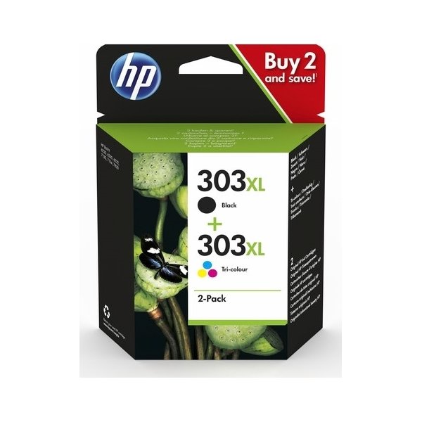 HP Nr. 303 XL Blækpatroner, sampak