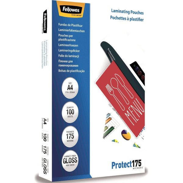 Lamineringsfickor Fellowes Protect A4 175mic Gloss