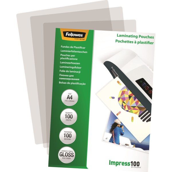 Lamineringsfickor Fellowes Impress A4 100 mikron