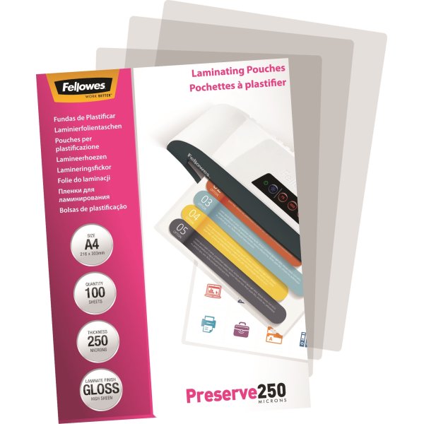 Lamineringsfickor Fellowes Preserve A4 250 micron