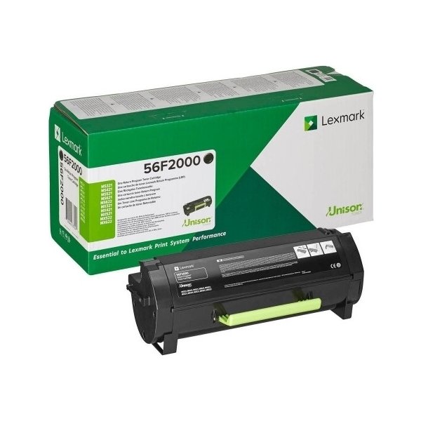 Lexmark 56F2000 (return) lasertoner, sort, 6000s