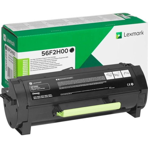 Lexmark 56F2H00 (return) lasertoner, sort, 15000s