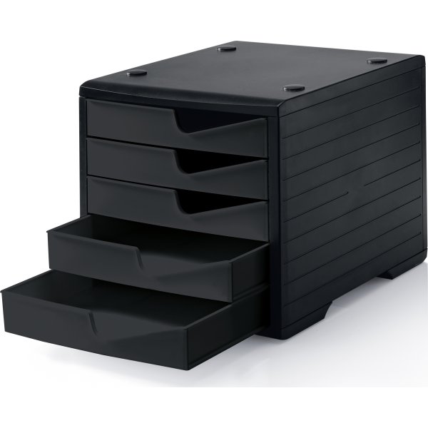 Styrswing förvaringsbox med 5 lådor, svart