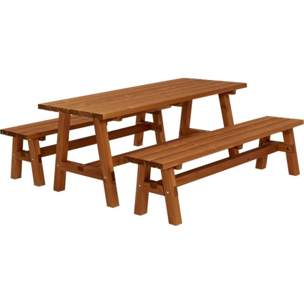 Plus Country Plankesæt, Teak, 177 cm