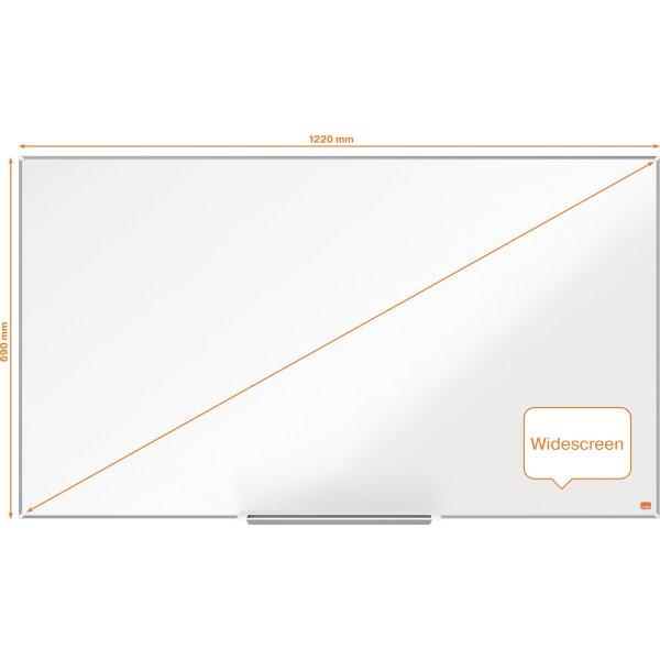 Nobo widescreen hvidt whiteboard – 69,8 x 122,9 cm