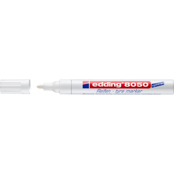Märkpenna Edding 8050 Däck Vit