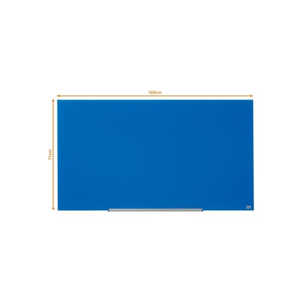 Nobo Diamond glastavle i blå, 57" - 71,1x126 cm