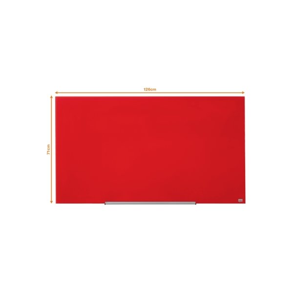 Whiteboard Nobo Diamond Glas Röd 71,1x126 cm