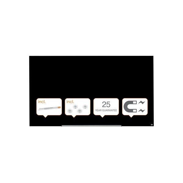 Whiteboard Nobo Diamond Glas Svart 105,9x188,3 cm