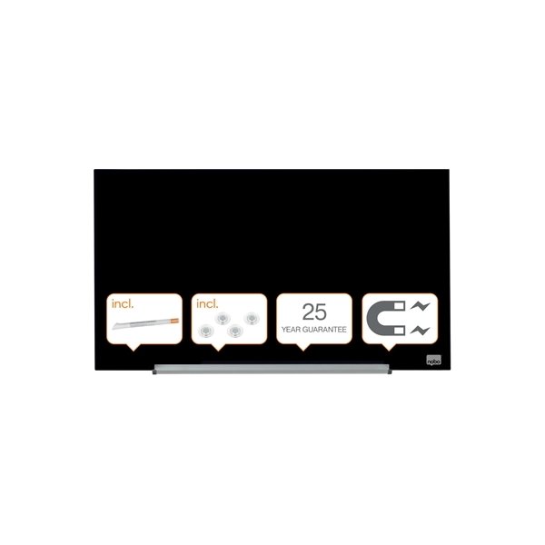 Whiteboard Nobo Diamond I glas Svart 38,1 x 67,7 c