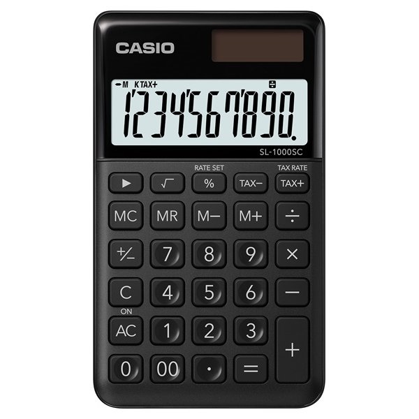 Casio SL-1000TW bordsräknare, svart